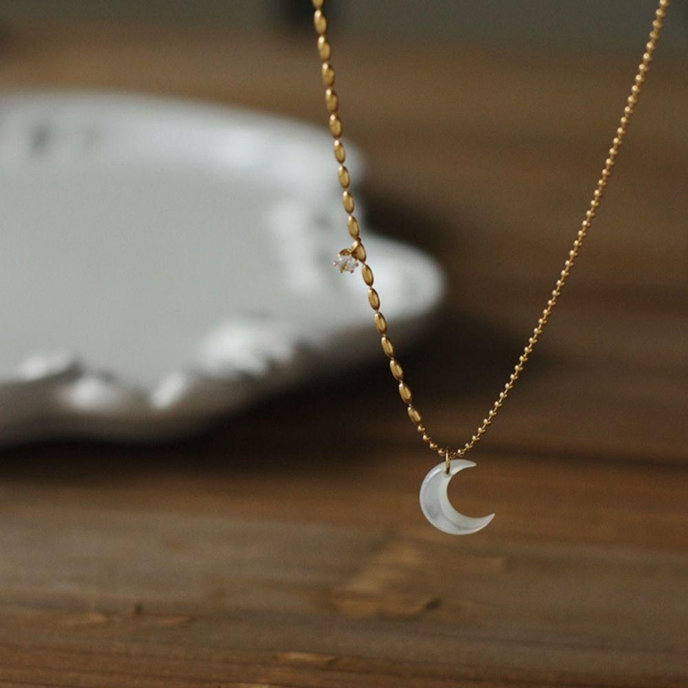 Vòng cổ Mặt Hình Mặt Trăng Phong Cách Hàn Quốc Cho Nữ