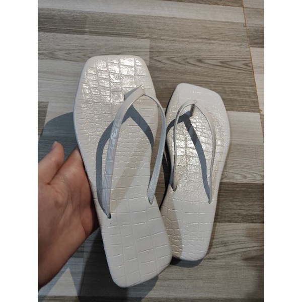 Dép nữ quai dây xỏ ngón bánh bèo sang chảnh - ( ẢNH THẬT SHOP TỰ CHỤP)