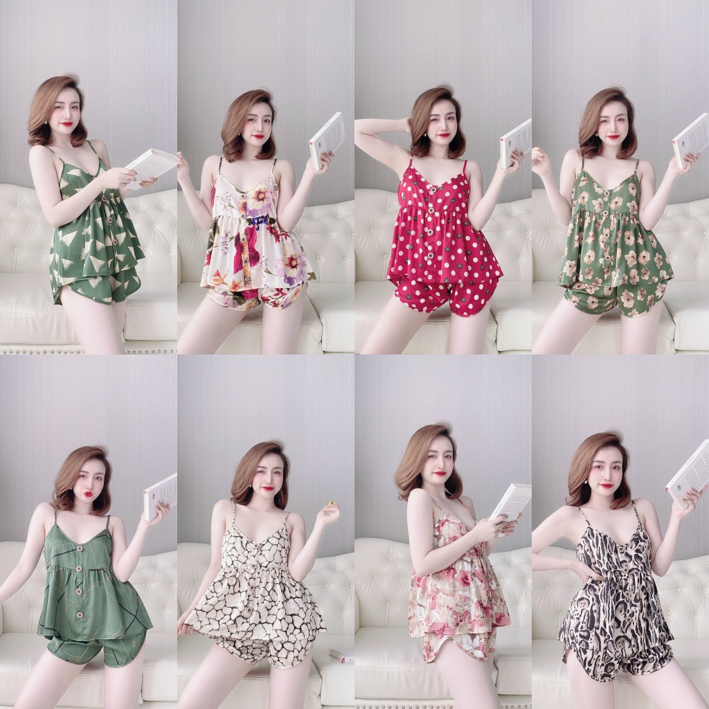 Đồ ngủ sexy 2 dây gợi cảm chất latin mềm mát mặc ngủ thoải mái sang trọng Freesize - Linqustore