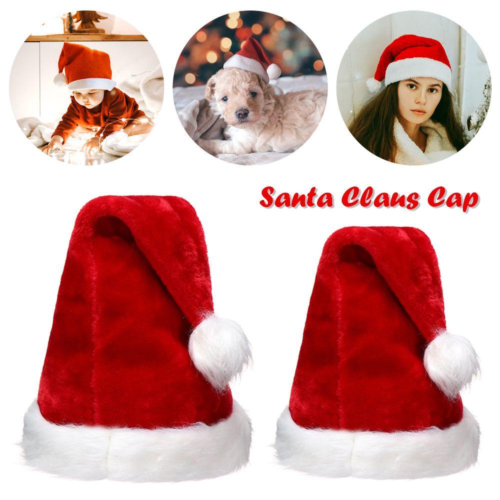 Mũ Giáng Sinh Phối Bông Dày Dặn Ấm Áp