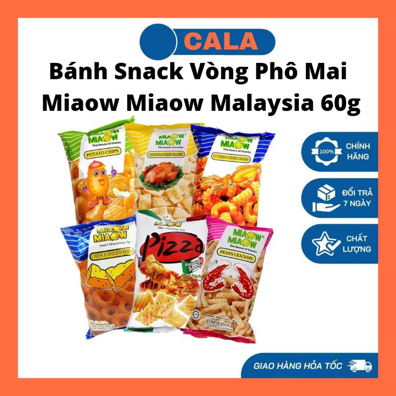 Bánh Snack Vòng Phô Mai Miaow Miaow Malaysia 60g