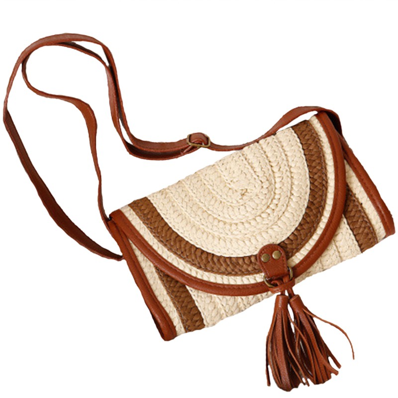 Túi đeo chéo đan lát handmade thời trang nữ tính