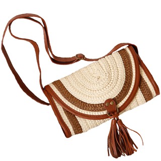Túi đeo chéo đan lát handmade thời trang nữ tính