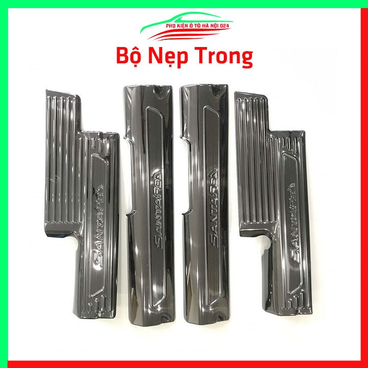 Ốp bậc cửa nẹp bước chân TITAN ô tô Hyundai Santafe 2018-2019 chống trầy bảo vệ xe