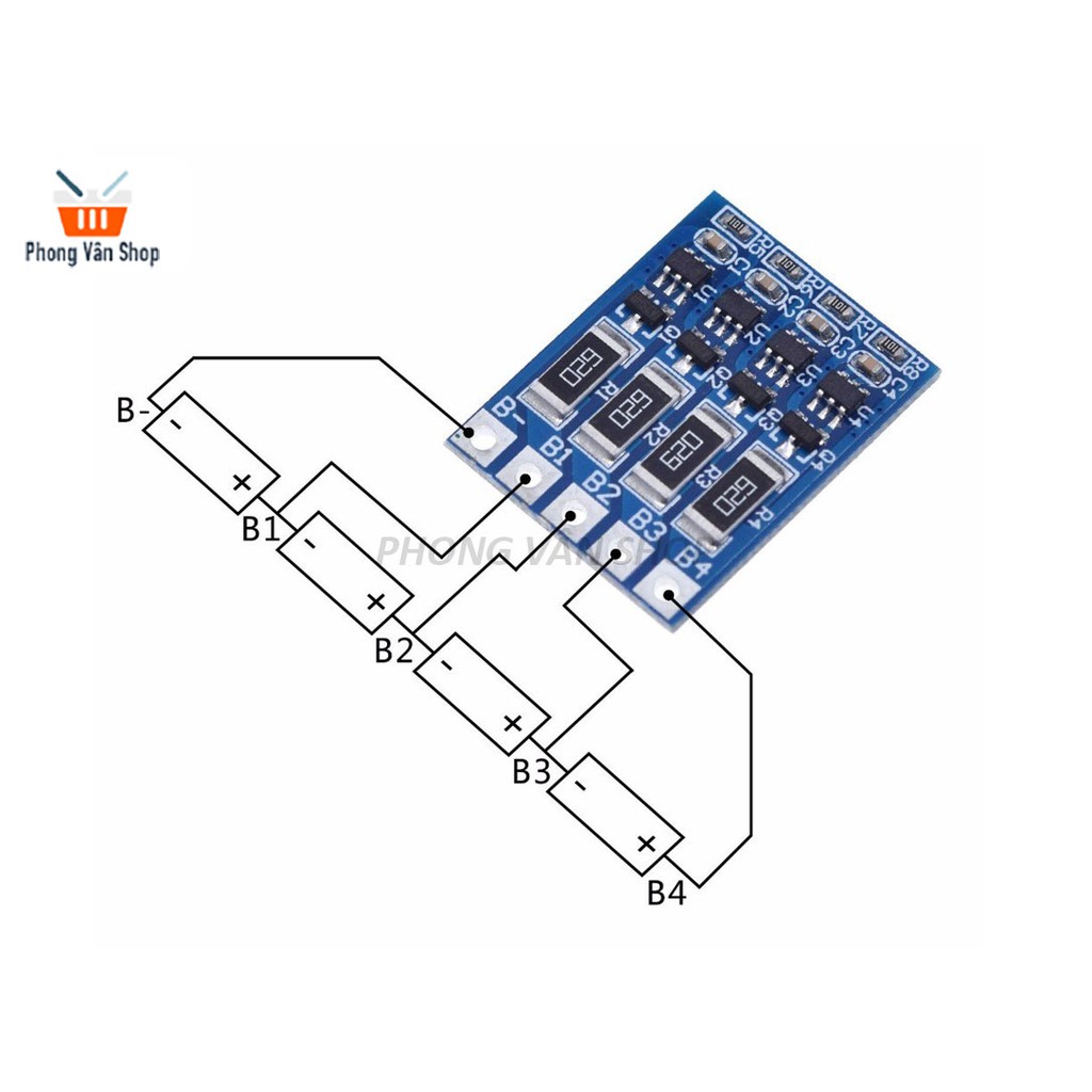 Mạch cân bằng sạc pin Lithium 4s 14.8v-16.8v