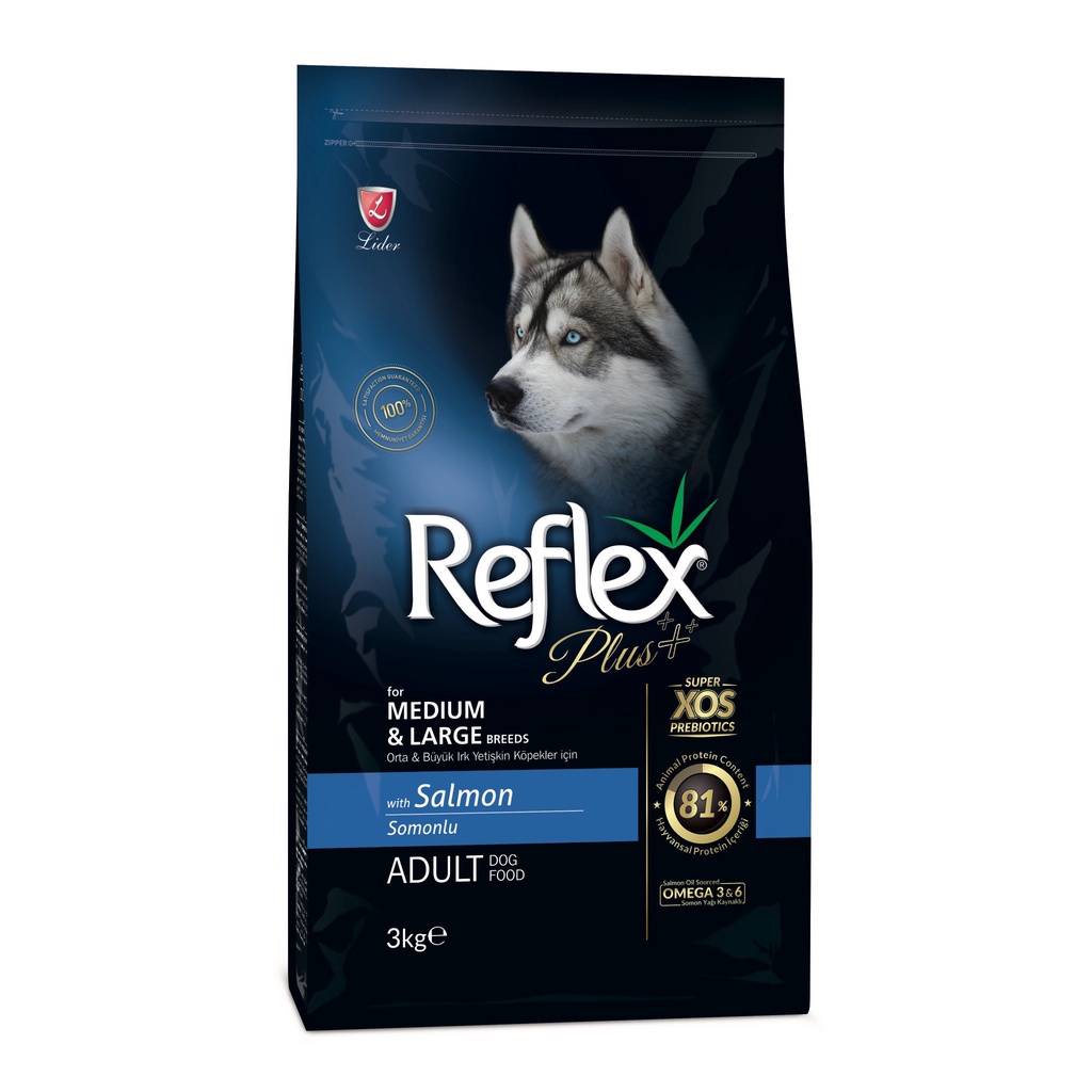 Thức Ăn Hạt Chó Con và Trưởng Thành Reflex túi 3kg