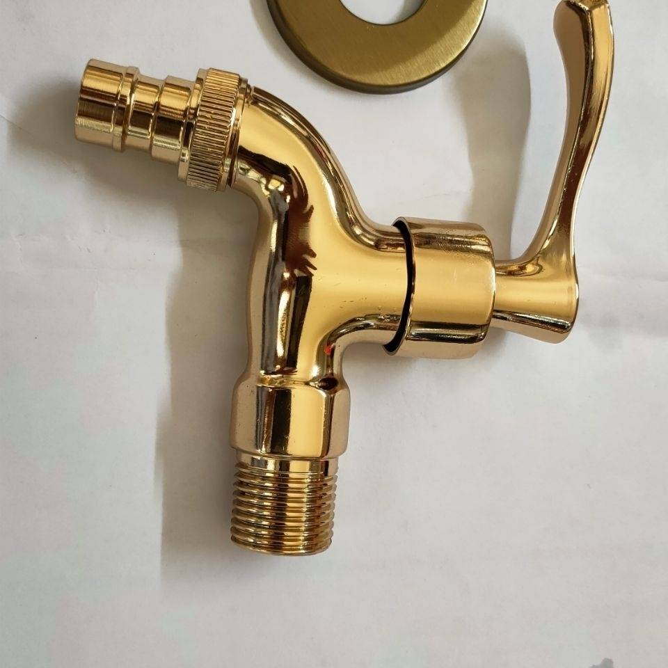 Vòi Nước Màu Vàng Hồng Cho Máy Giặt Gắn Tường