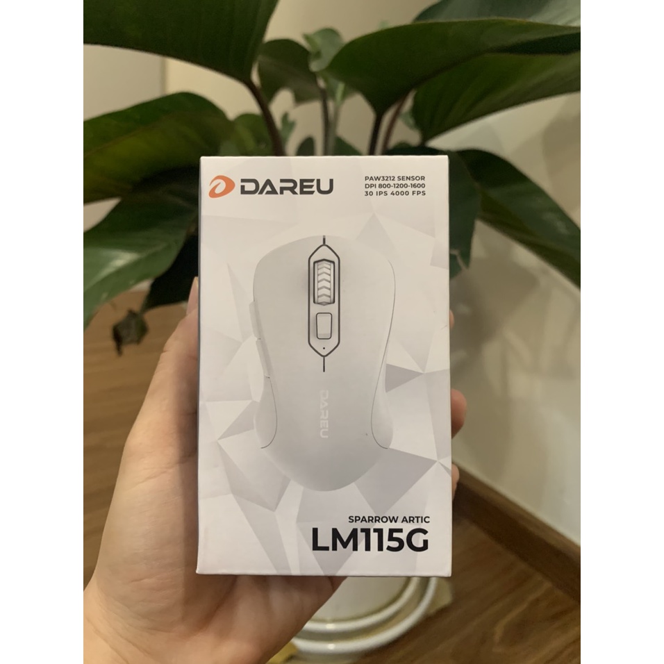 Chuột Không Dây Gaming Dareu LM115G White (Màu Trắng) - Hàng Chính Hãng