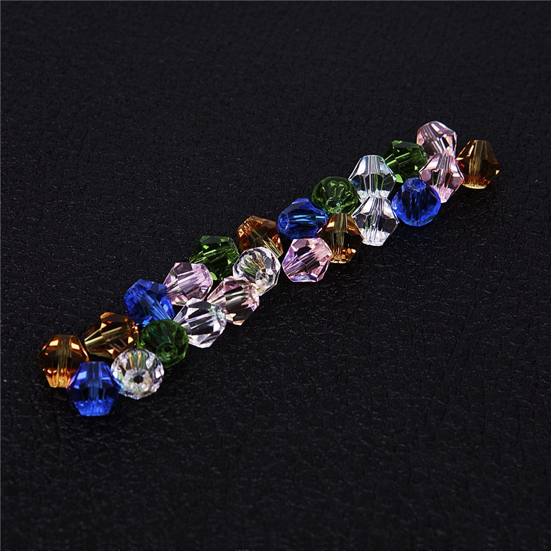 Hạt pha lê giả nhiều màu có lỗ dùng để làm đồ trang sức thủ công tự làm 3mm / 6mm