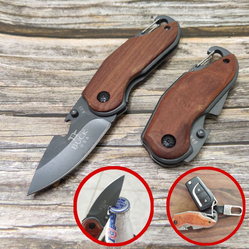 Dao Phượt Gấp Gọn Mini Móc Treo chìa khóa Cao Cấp , đa năng mở nắp chai, gọt hoa quả