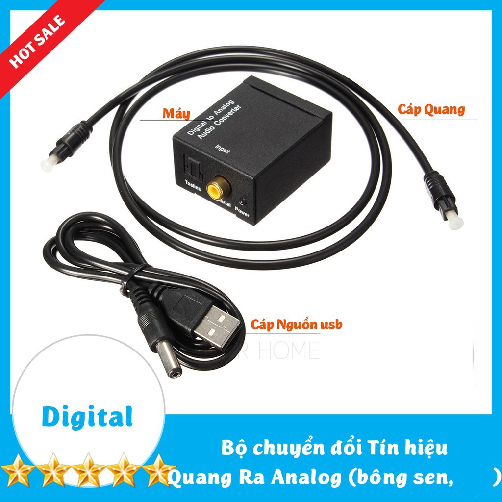 Bộ chuyển đổi Âm Thanh Optical sang Audio AV - R/L, cổng 3.5 Hỗ Trợ Tv 4k 196kb và 96kb Model 2021 Bh lỗi 1 đổi 1