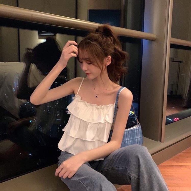 Áo 2 dây bèo tầng hot hit