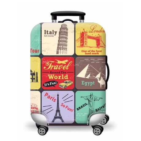 Túi bọc vali - Áo bọc vali Cao Cấp vải thun co giãn tốt, khoá kép