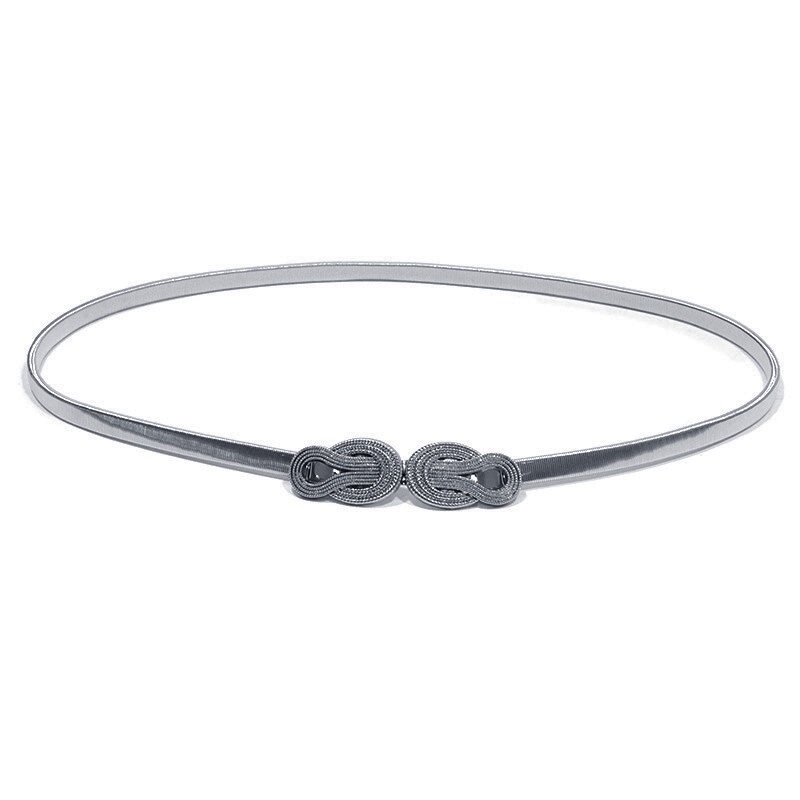 Thắt Lưng Mỏng Co Giãn Điều Chỉnh Được Phối Dây Xích Sang Trọng Cho Nữ