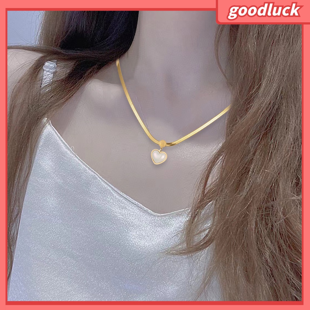 Fairystore| Vòng cổ Mặt Hình Vỏ Sò Bằng Thép Không Gỉ Mạ Điện Thời Trang Dành Cho Bạn Nữ Mặc Hàng Ngày