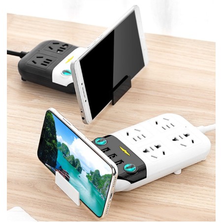 Ổ cắm điện đa năng meo meo tích hợp 3 cổng USB