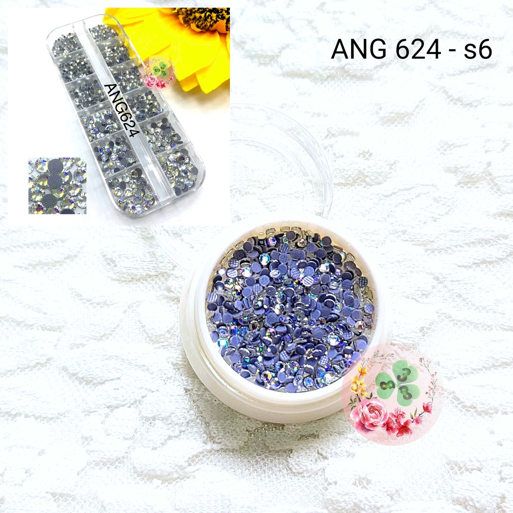Đá nail - Mã ANG Size 6. Đá Chân Lưới đính trang trí móng siêu lấp lánh.