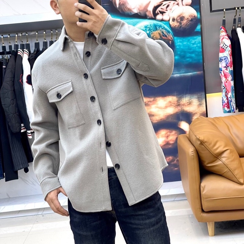 Áo khoác dạ nam, jacket BURBERRY BBR kiểu dáng vintage Hàn Quốc