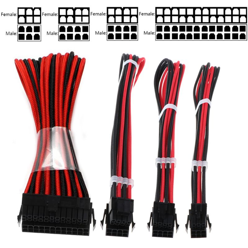 Nama Bộ Nguồn Điện Mở Rộng Tùy Chỉnh 18AWG ATX / EPS / 24Pin / 4 + 4Pin EPS / 6 + 2Pin PCI-E / 6Pin P