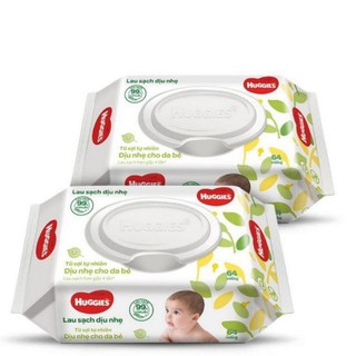 Khăn ướt Huggies hộp 64 miếng