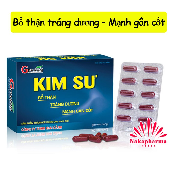 Viên uống Kim Sư Gpharm – Giúp bổ thận tráng dương, mạnh gân cốt, ngừa đau lưng mỏi gối, tiểu tiện nhiều