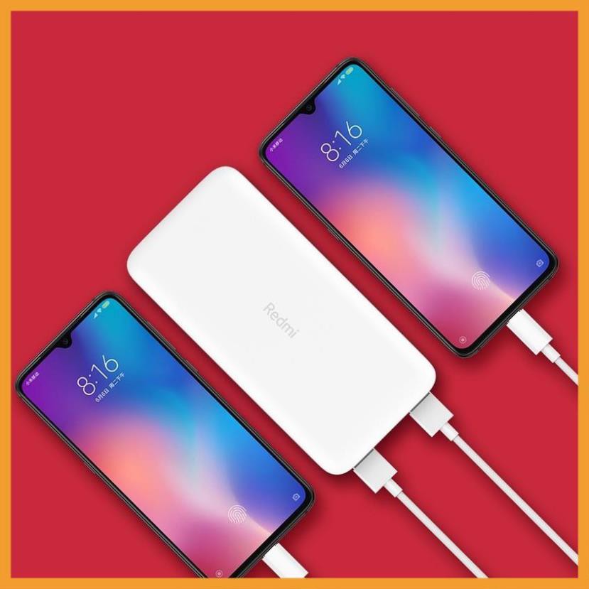 Pin sạc dự phòng Xiaomi Redmi 20000mah ☢️MẠI DÔ☢️ PB200LZM -power bank, quick charge 2 inputs,1 đổi 1