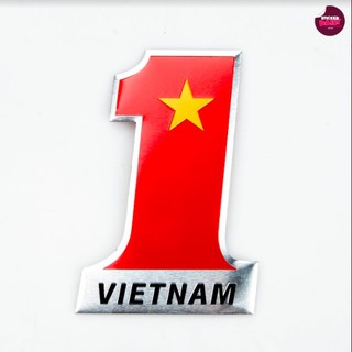 Sticker kim loại Metal - Cờ Việt Nam