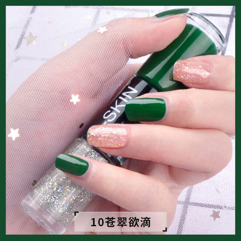 Bộ sơn móng tay hai màu microgel kim tuyến lấp lánh nhanh khô và không dễ bong tróc