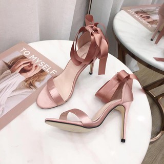 Dép cao gót buộc nơ sau - [ Ảnh thật ở cuối ]