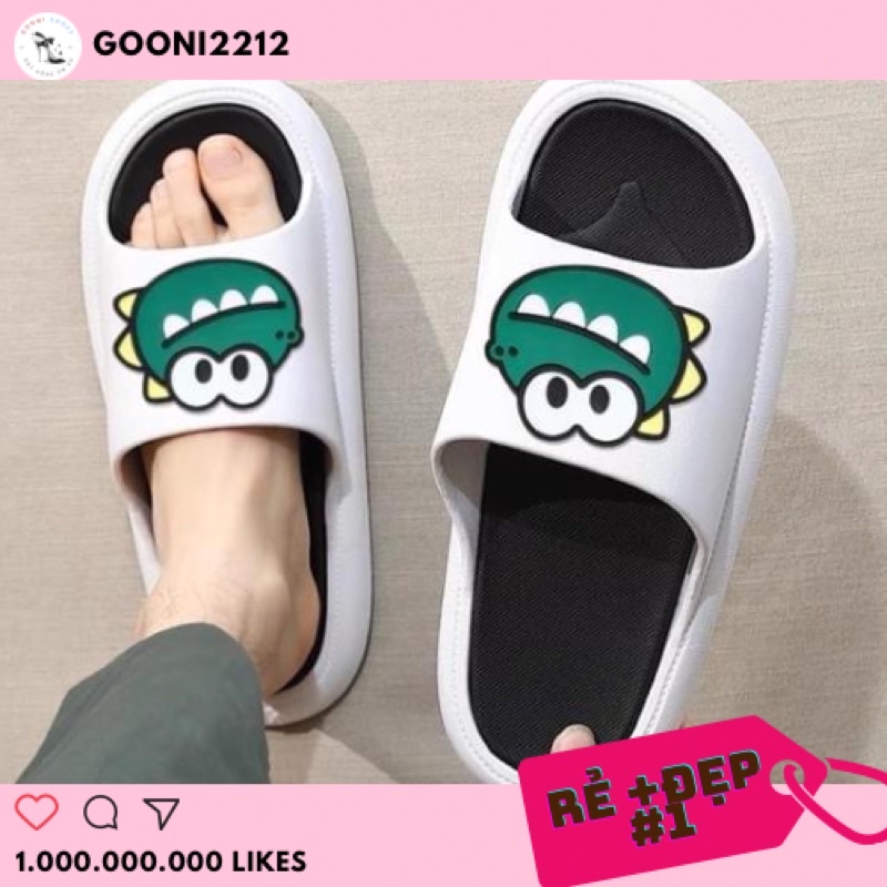 Dép Khủng Long Siêu Cute Dành Cho Cả Nam Và Nữ, Dép Quai Ngang Unisex Siêu Bền