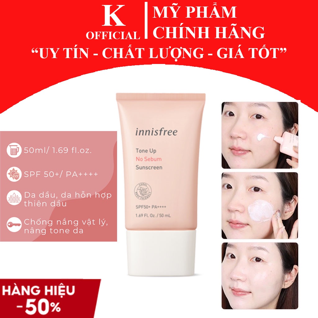 Kem chống nắng Innisfree intensive sunscreen SPF 50+/PA++++ 50ml