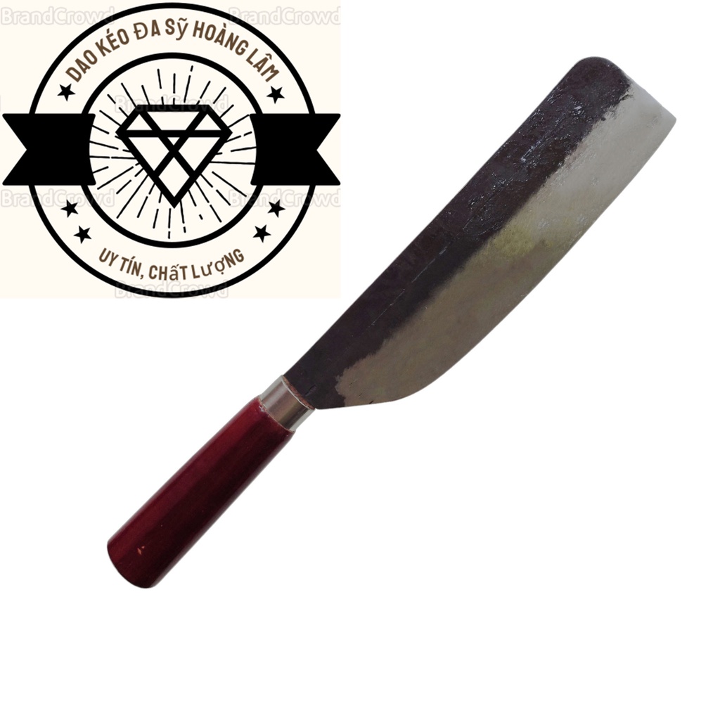 Dao thái to loại đặc biệt chuyên để thái thịt thái rau được từ nhíp xe cán gỗ lim chuyên thái thịt rau các loại-HL44