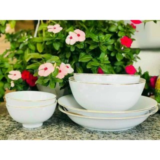 Bộ tô chén dĩa Minh Long I - Hkm Vinamilk Bộ sp gồm 6 món