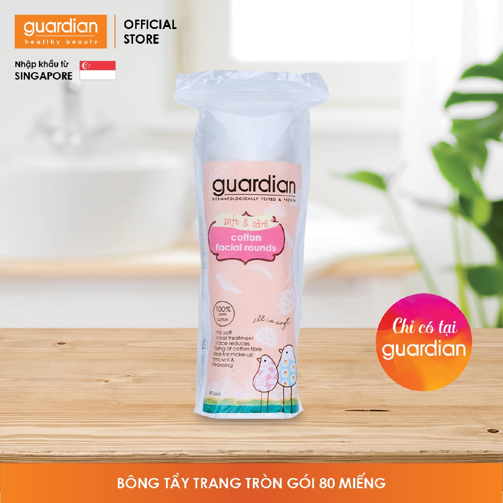 Bông tẩy trang tròn Guardian gói 80 miếng | BigBuy360 - bigbuy360.vn