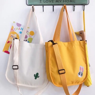 Túi vải Vintage tote bag thêu Cactus🌵