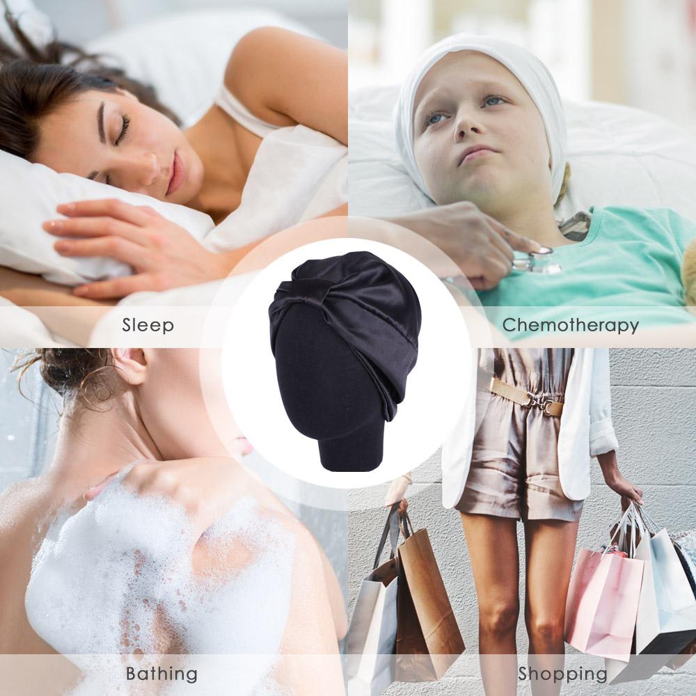 FORBETTER Mũ Trùm Tóc Bằng Lụa Satin Hai Lớp Thời Trang Dành Cho Nữ