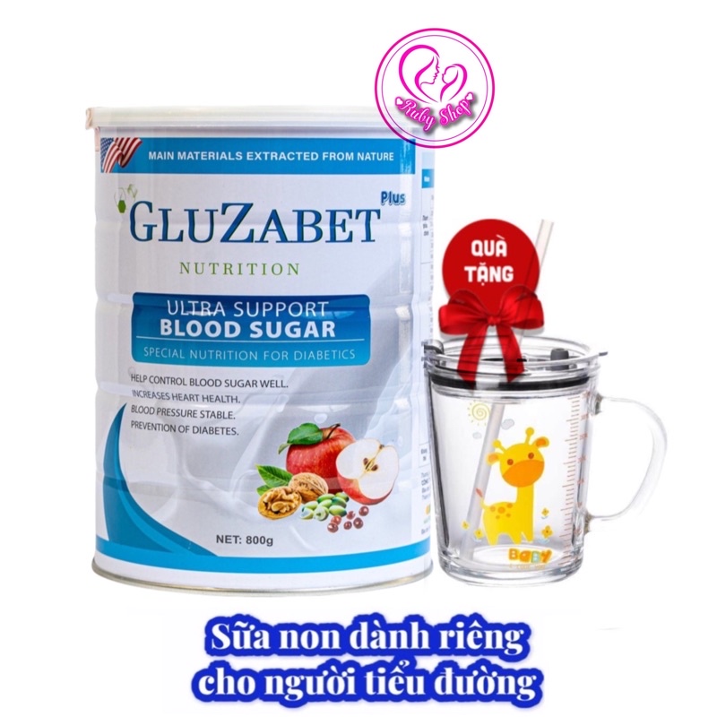 Sữa non tiểu đường Gluzabet 800g ổn định đường huyết, ăn ngon ngủ ngon