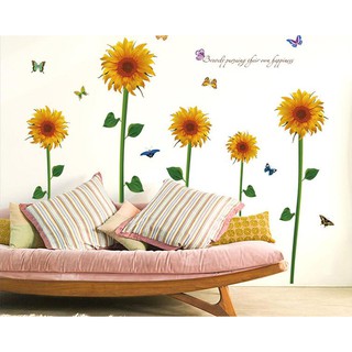 Decal dán tường hoa hướng dương