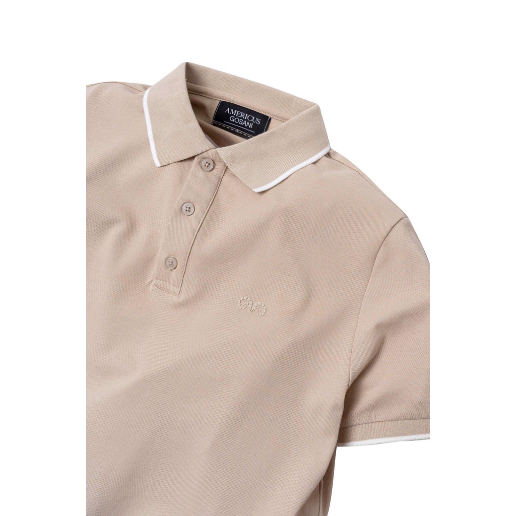 A/G Áo Polo Nam Cổ Bẻ Viền Màu Beige Phom Slimfit, Chất Liệu Cotton Thoáng Mát Không Nhăn Phong Cách Trẻ Trung Năng Động | BigBuy360 - bigbuy360.vn