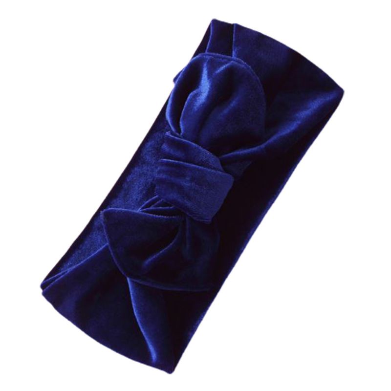 Băng Đô Nhung Bản Rộng Màu Sắc Tươi Sáng Co Giãn Thắt Nút Làm Phụ Kiện Chụp Ảnh Cho Bé Gái