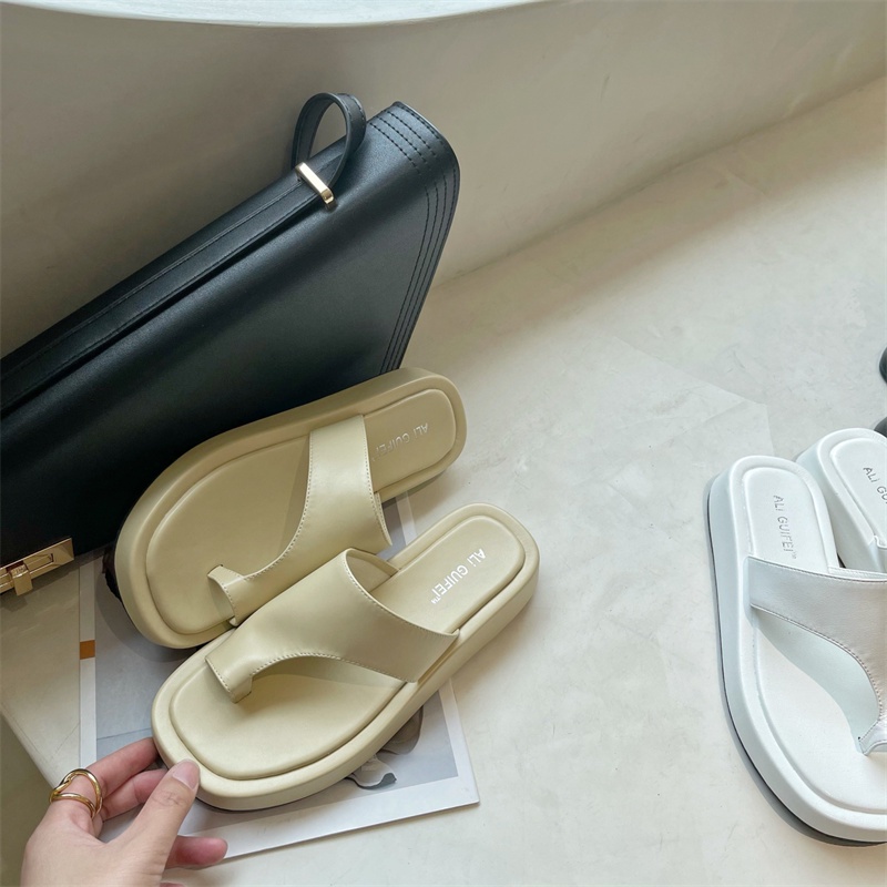 Sandal Nữ Đế Dày Hình Chữ T Đi Biển Thời Trang