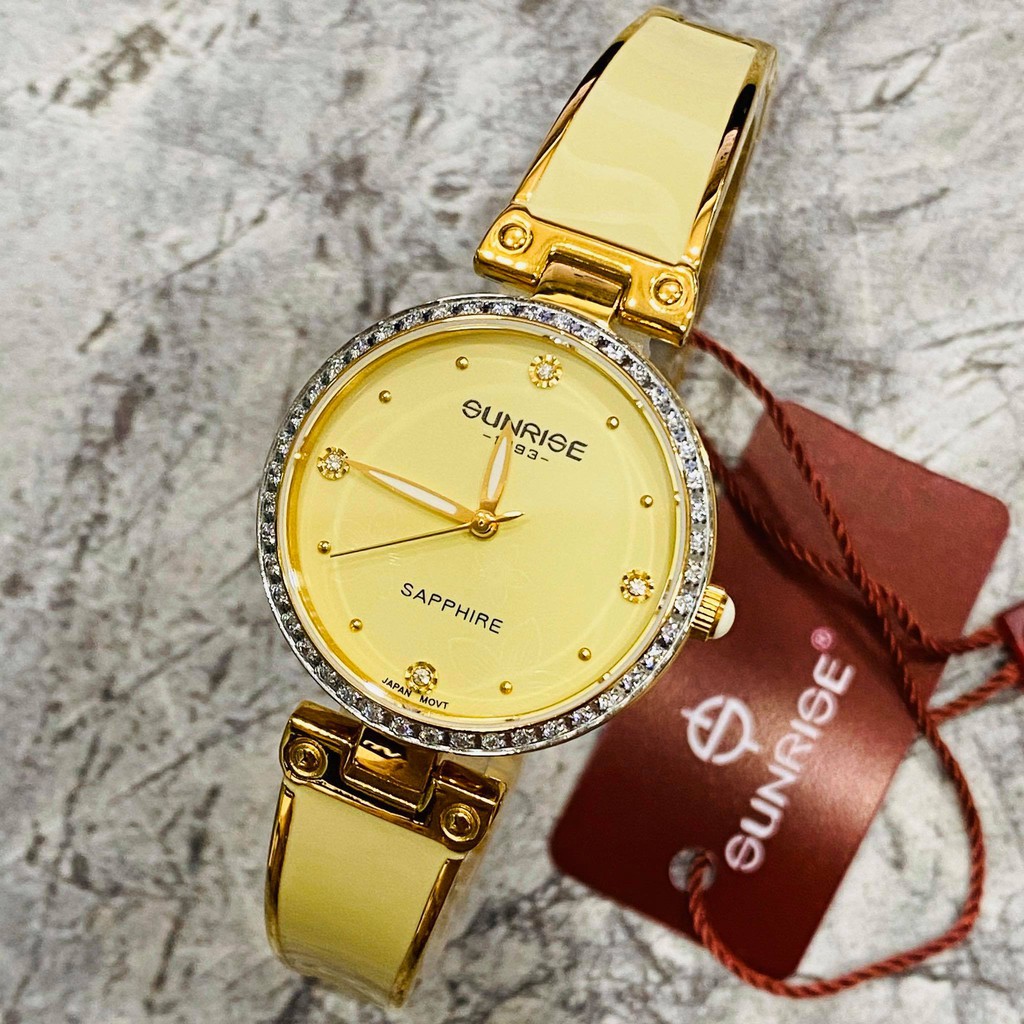 Đồng hồ Sunrise nữ chính hãng Nhật Bản L9991AA.G.V - kính saphire chống trầy - đính