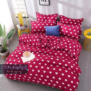 Bộ ĐỎ RỰC TYM set chăn ga gối poly 4 món Hàn Quốc