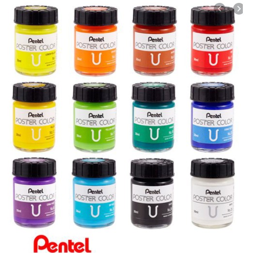 SET MÀU NƯỚC POSTER PENTEL (12màu)