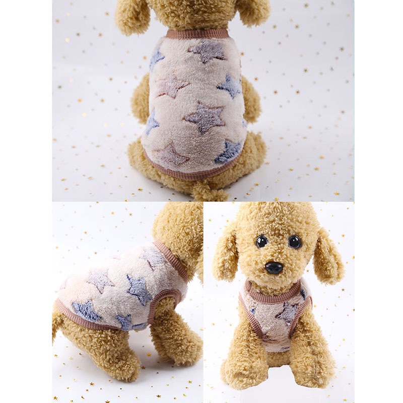 Trang Trí Phim Hoạt Hình Mùa Thu Và Mùa đông Quần áo Vật Nuôi Chất Liệu Vải Nỉ Chó Mèo Quần áo Vest Ấm áp Và Thoải Mái Và Dễ Dàng để Làm Sạch Bốn Kiểu
