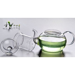 Ấm pha trà thủy tinh quai tròn 600ml