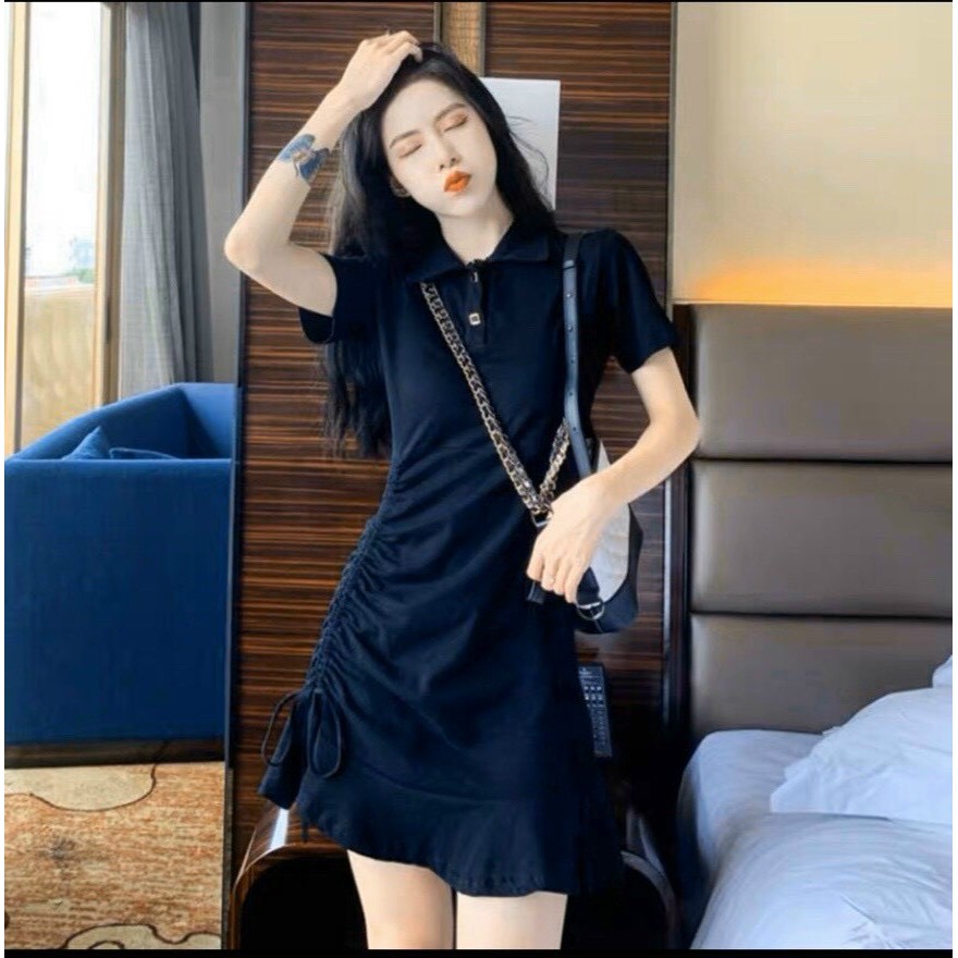 Đầm thun polo rút hông bên body xinh xắn ANN352 | BigBuy360 - bigbuy360.vn