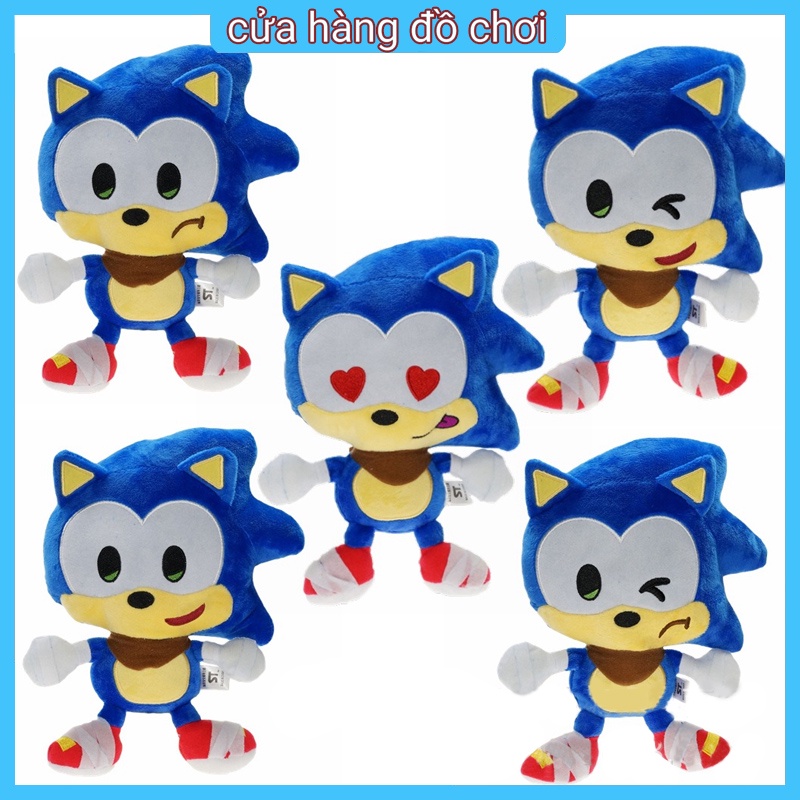 Thú Nhồi Bông Hình Nhím Sonic Dễ Thương Làm Quà Tặng Sinh Nhật Cho Bé 23CM