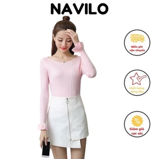 Áo len hàn quốc đẹp cổ lọ hàn quốc NAVILO ALD004
