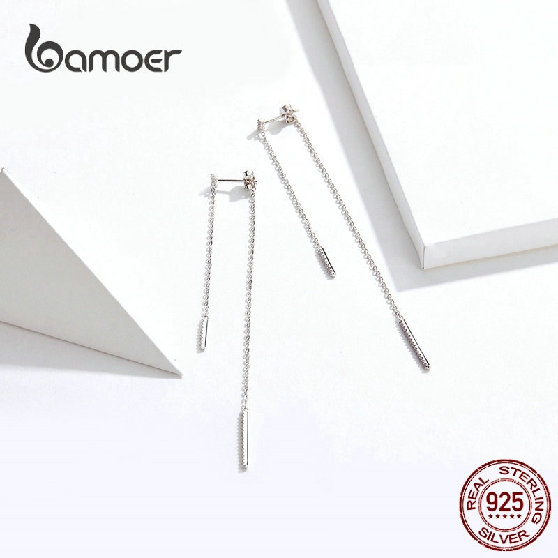 Dây Chuyền Bamoer BSE186 Bạc 925 Dáng Dài Thanh Lịch Tinh Tế